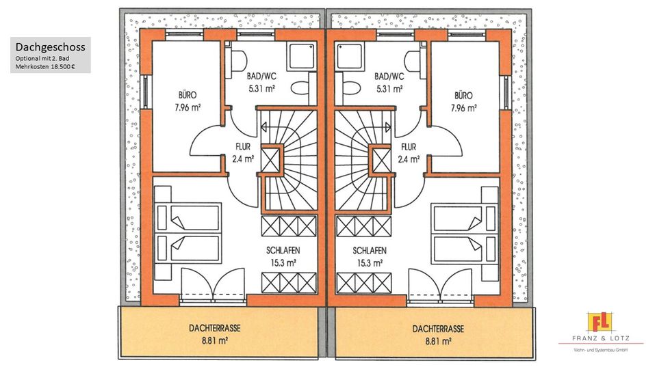 Bis zu 7 Zimmer: Exklusive Neubau-Stadtvilla-Doppelhaushälfte inkl. Grundstück zu verkaufen in Allendorf