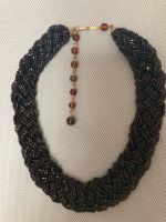 Vintage Perlenkette geflochten rot-braun Niedersachsen - Buchholz in der Nordheide Vorschau