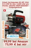 Einhell Gartenpumpe GC-GP 1046 N Rheinland-Pfalz - Dreikirchen Vorschau