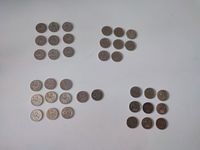 Spielgeld, LOT, Metall, Vintage, Werte  50,1,2,5 silberfarben Nordrhein-Westfalen - Warendorf Vorschau