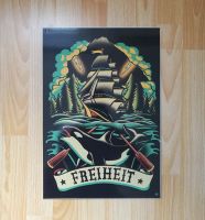 Orca Killerwal Schwertwal Segelschiff OldSchool Wandbild Poster Nordrhein-Westfalen - Altenbeken Vorschau