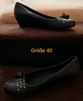 Ballerina Keilabsatz Damen schwarz Größe 40 Brandenburg - Spremberg Vorschau