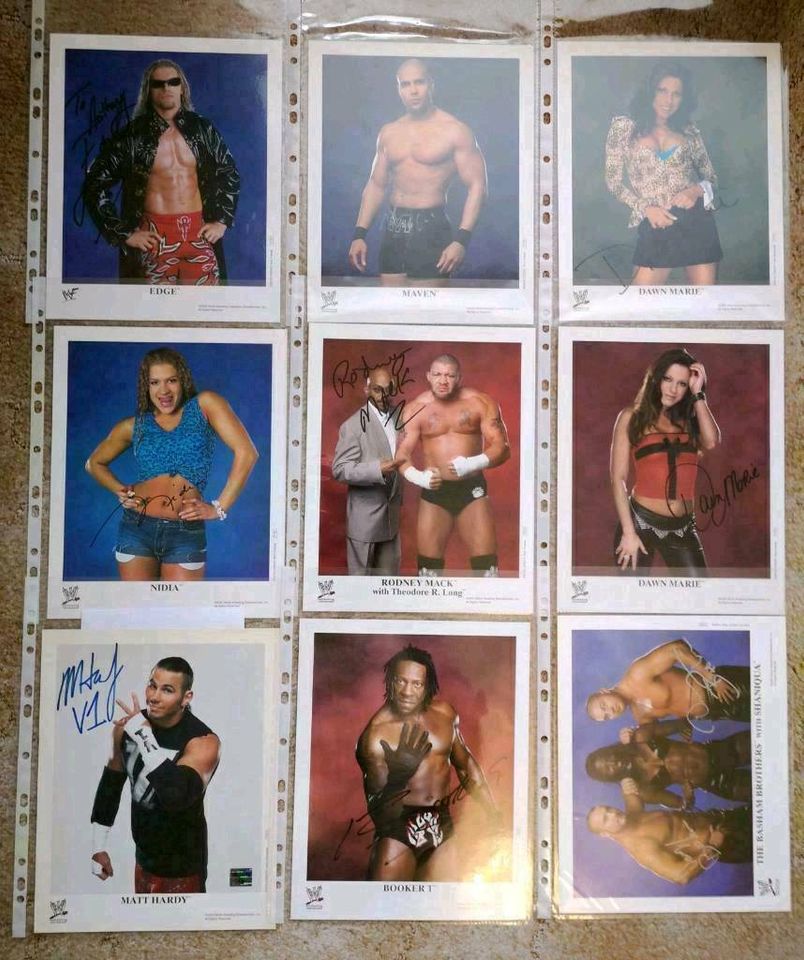 WWF WWE Promofotos Wrestling Promo Autogramm in Halberstadt