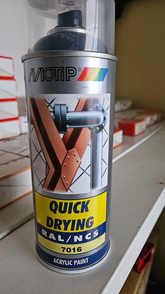 Motip Acryl RAL 7016 antrazitgrau glänzend 400ml Lackspray in Kirschau