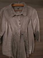Bluse tredy Leinen grau m Bayern - Vilseck Vorschau