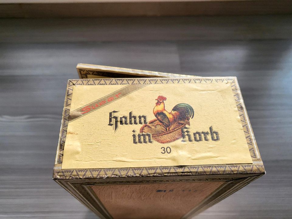 Zigarrenkiste "Hahn im Korb " in Lichtenau