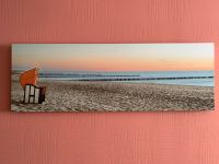 Panorama Leinwandbild Ostsee Strandkorb Sonnenuntergang Schleswig-Holstein - Ahrensburg Vorschau