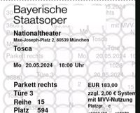2x Tosca Premiere 20.05 ausverkauft Oper München München - Schwabing-Freimann Vorschau
