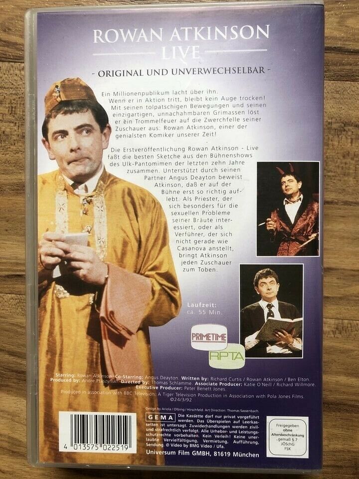 VHS Kassette, Rowan Atkinson Live in Düsseldorf