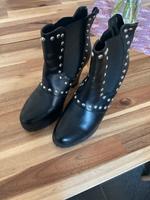 Stiefel Stiefeletten Biker Nieten schwarz Größe 37 Sachsen - Bernsbach  Vorschau