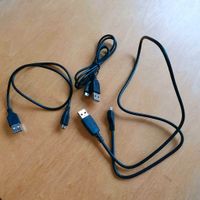 Kabel mit USB & Micro-USB Typ B für Smartphones, weiß und schwarz Baden-Württemberg - Aidlingen Vorschau