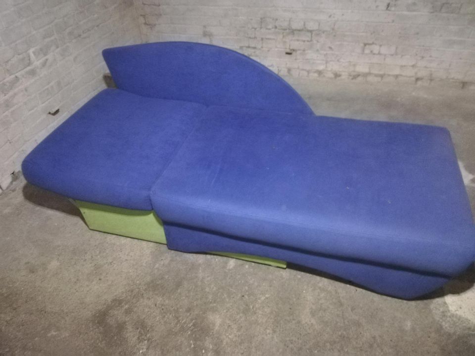 Schlafsofa Couch blau/grün in Petkus