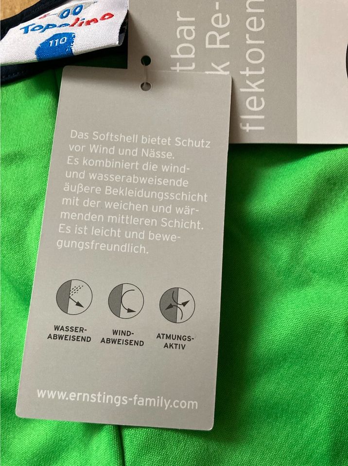 Neu! M. Etikett! Softshell Hose Regenhose Matschhose Grün Gr. 110 in Bad Bederkesa