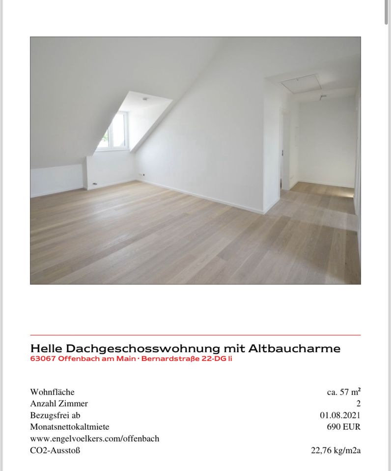 Helle Dachgeschoss Wohnung mit Altbaucharme in Offenbach