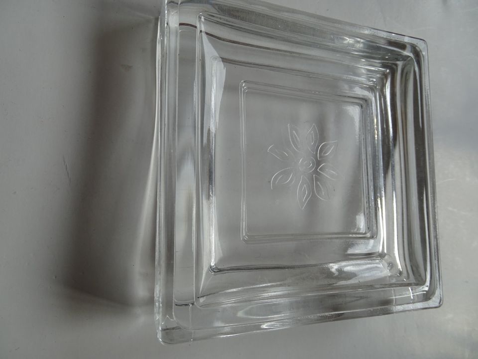 kleines Glasquadrat Glasbild mit Blumenmotiv #669# in Wershofen