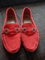 Schuhe Slipper Caprice 38 Gr. 5 rot Wildleder Niedersachsen - Wallenhorst Vorschau