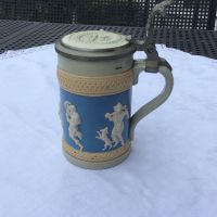 Antik Jugendstil Bierkrug Keramik VilleroyBoch um 1900 Zinndeckel Rheinland-Pfalz - Mainz Vorschau