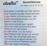 Gutschein für Abellio - Wert: 6,50 Euro Thüringen - Saalfeld (Saale) Vorschau