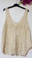 Häkel Top Beige / Creme Oversize Ibiza Top Boho Top Oversize Nordrhein-Westfalen - Kaarst Vorschau