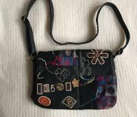 Tasche mit Umschlag Schwarz/Bunt, Leder kombiniert Sachsen-Anhalt - Naumburg (Saale) Vorschau