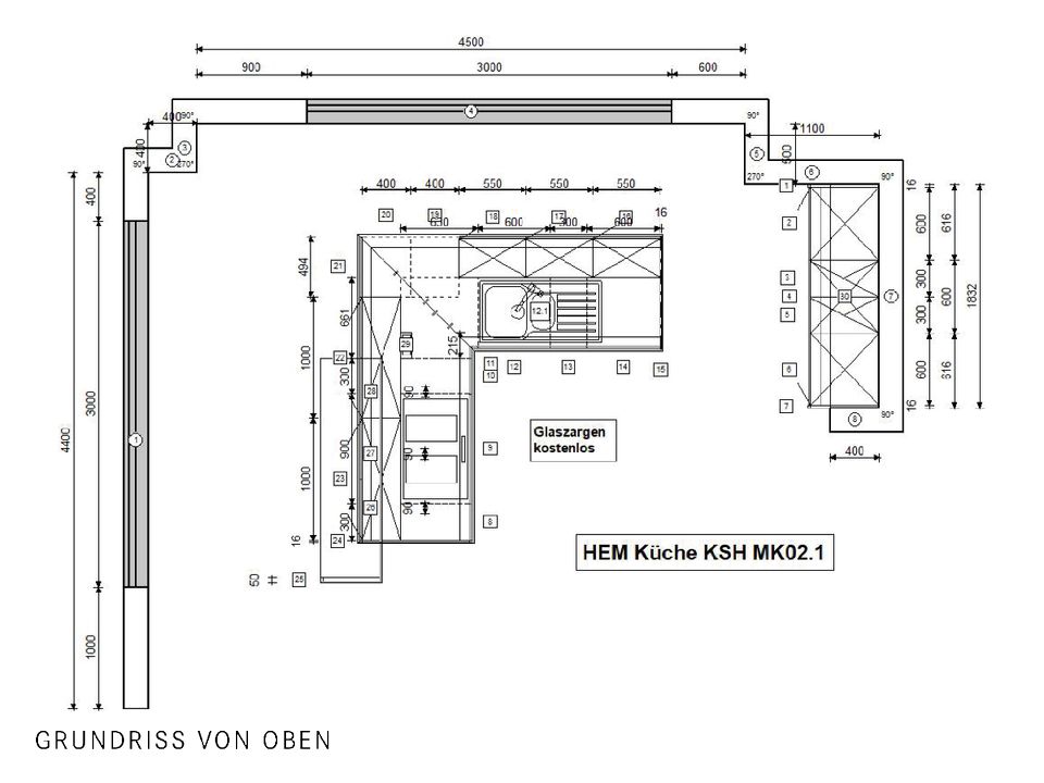 Nobilia Einbau-Küche mit Sitzgelegenheit & Elektrogeräten in Schwäbisch Hall