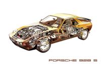 Porsche 928 Schnittbild Kunstdruck Plakat 100x70cm Poster €39.-* Niedersachsen - Gifhorn Vorschau