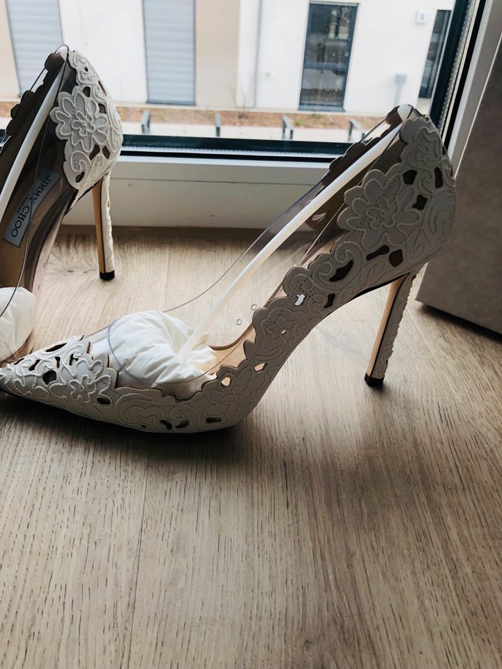 Jimmy Choo Romy 100 White clear in Düsseldorf