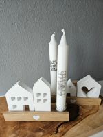 Holzleiste Häuser Kerze Home Deko Kerzenständer Raysin je 12€ Bayern - Stadtsteinach Vorschau