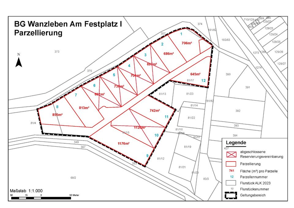 Baugrundstück - Parzelle 1 - im neuen Wohngebiet „Am Festplatz I“ in Wanzleben; Exposee beachten!! in Wanzleben
