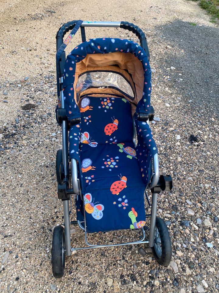 Kinderwagen Baby Buggy Knorr blau Retro Multifunktional in Nürtingen