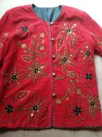 extravagante rote Jacke bestickt Blumen Ranken gold Pailletten Berlin - Pankow Vorschau