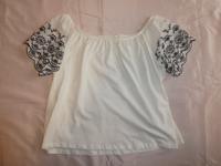 H&M Tunika Carmen Shirt mit Stickerei Gr. M wollweiß NEU Hessen - Breuberg Vorschau