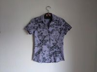Bluse Kurzarm Bluse lila Flieder gemustert Hawaiihemd Paisley 34 Niedersachsen - Oyten Vorschau