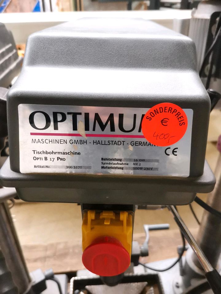 Ständerbohrmaschine Säulenbohrmaschine Tischbohrmaschine OPTIMUM OPTI B 17 23 Pro H - ab 400,-€ in Buch