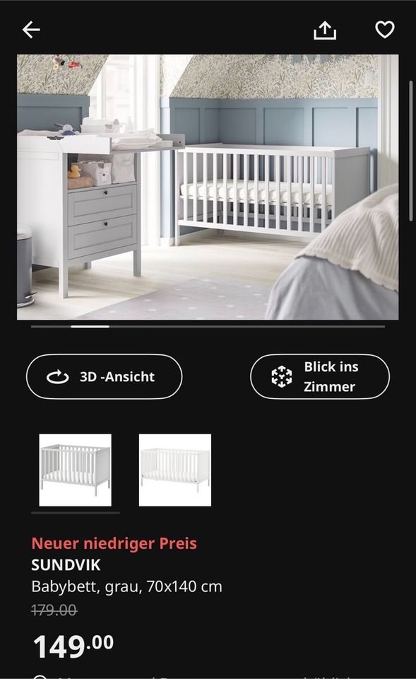 Ikea Sundvik babybett + Matratze 70 x 140 in Berlin