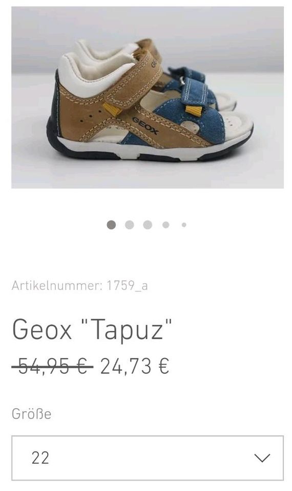 Neue Sandalen Geox Gr. 22 24 26 27 29 31 32 33 ungetragen in Herzogenaurach