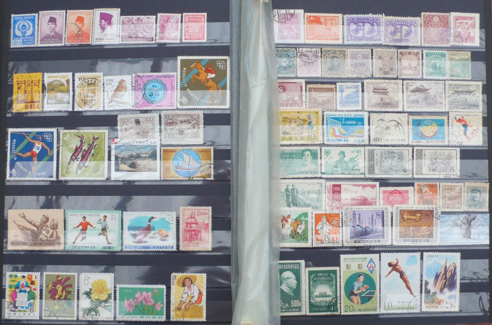 Briefmarken Sammlung von verschiedener Welt – Ländern in Deiningen