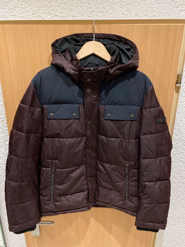 Strellson Planet Winterjacke Jacke Herren Weinrot Schwarz Gr 48 M in Werder (Havel)