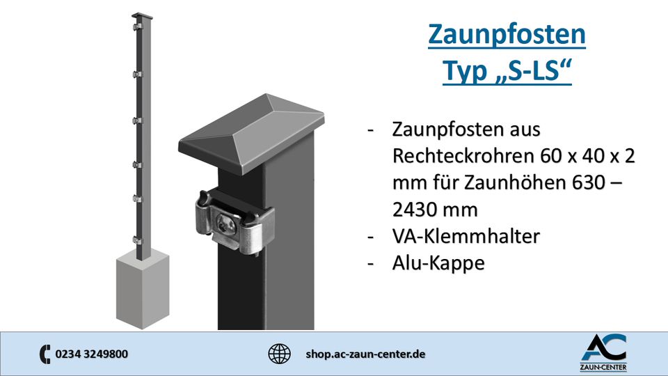 10m Doppelstabmattenzaun 1,83m Stabmatten Zaun Set 6/5/6 NR.2 in Bochum