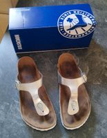 Birkenstock Gizeh, Zehentrenner, silber, Größe 41 Hessen - Fulda Vorschau