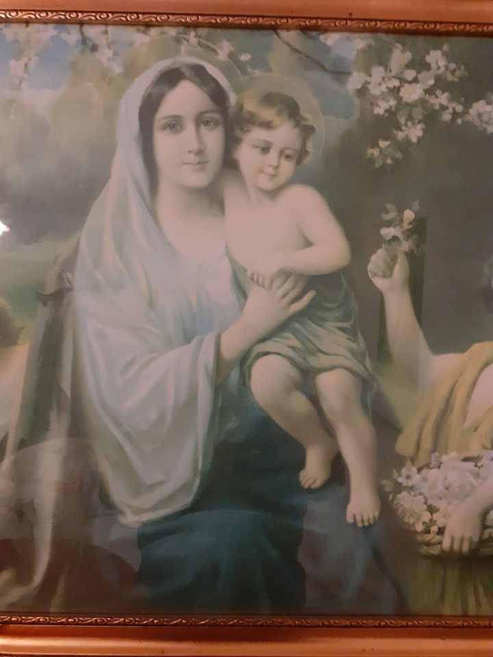 Schönes Heiligenbild, Maria und Jesus in Hohenwarth