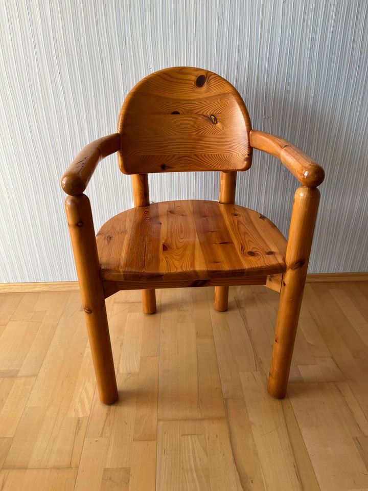 Dänisch Rainer Daumiller Holz-Stuhl 70er 80er Mid-Century Vintage in Niddatal