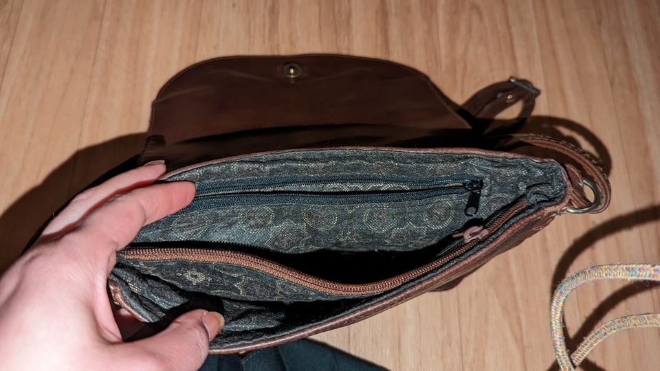 Vintage Marzia Ledertasche Echtleder Handtasche Umhängetasche in Dresden