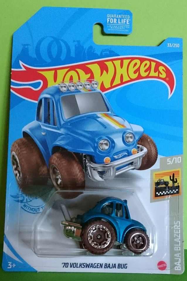 Hot Wheels '70 VW Baja Bug auf US Card in Ottweiler