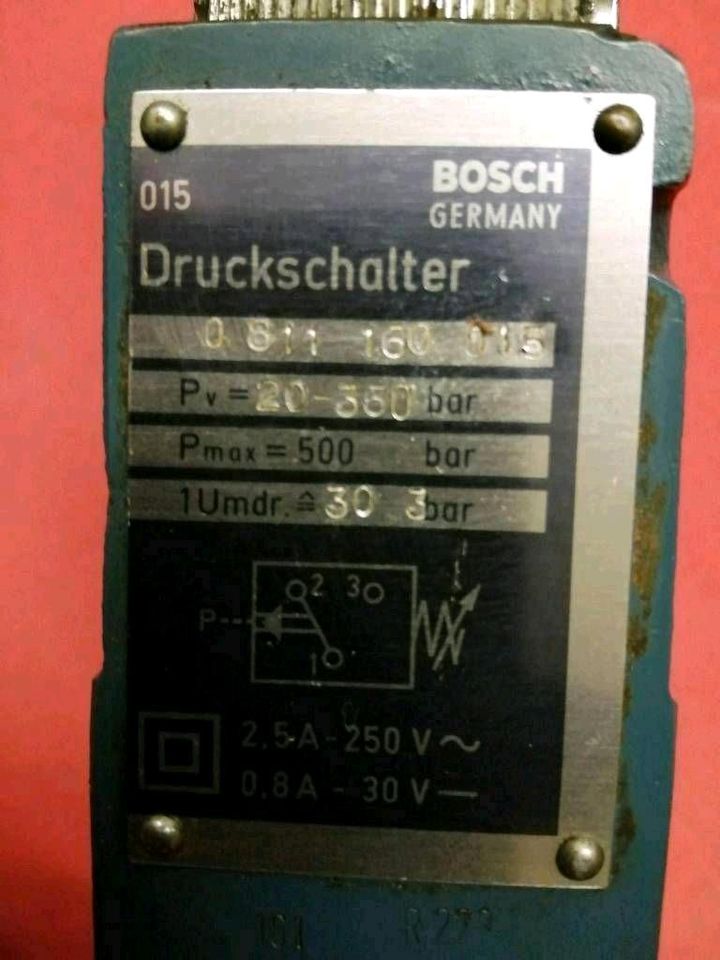 Bosch NG6 Cetop Druckschalter einstellbar Hydraulik 0 811 160 015 in Bayern  - Schrobenhausen | eBay Kleinanzeigen ist jetzt Kleinanzeigen