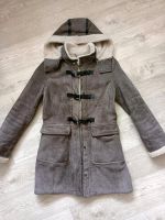 Mabrun Lammfell Ledermantel Duffle Coat grau braun 34 36 Niedersachsen - Osnabrück Vorschau