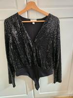 Partyoutfit mit Pailletten - Langarm-Body - Größe M Häfen - Bremerhaven Vorschau