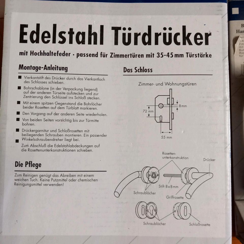 Bonus Türdrücker Türklinke Drückergarnitur Edelstahl rostfrei in Meiningen