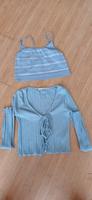 hellblaue Strickjacke von Pull & Bear Gr. S + Top Nordrhein-Westfalen - Detmold Vorschau