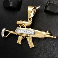 ICED OUT Maschinengewehr Anhänger 585 14K ECHT GOLD NEU Goldanhänger Zirkonia MASSIV GOLD Goldschmuck Schmuck Viele Angebote auf sensburg-aurum Berlin - Neukölln Vorschau